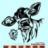 Cow with flower svg