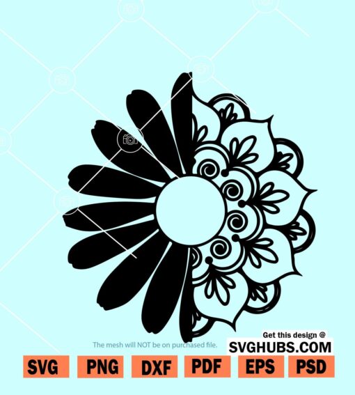 Daisy mandala SVG