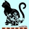 Floral cat svg