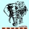 Floral elephant svg