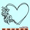 Floral heart svg