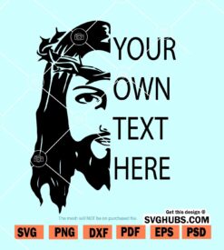 Half Jesus face SVG