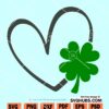 St Patrick’s Day Heart Clover Svg