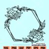 Hexagon Flower frame svg