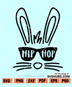 Hip hop Easter bunny SVG