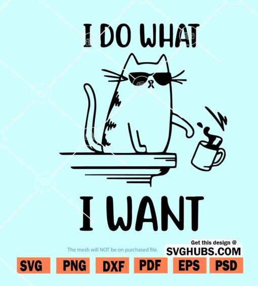 I do what I want cat svg