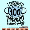 I survived 100 masked school days SVG