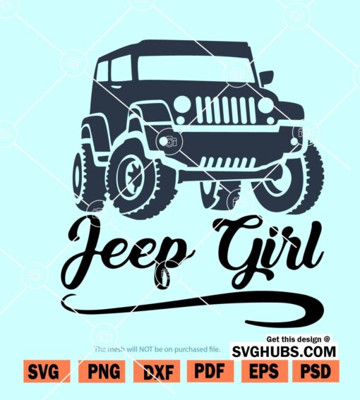 Jeep girl SVG
