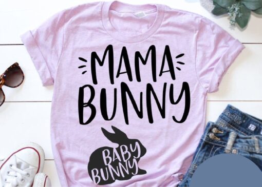 Mama Bunny SVG, Baby Bunny SVG, Pregnancy announcement SVG - Image 2