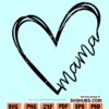 Mama Heart SVG