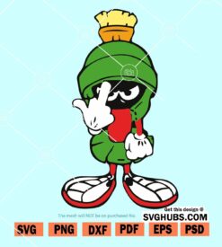 Marvin Martian Middle Finger svg