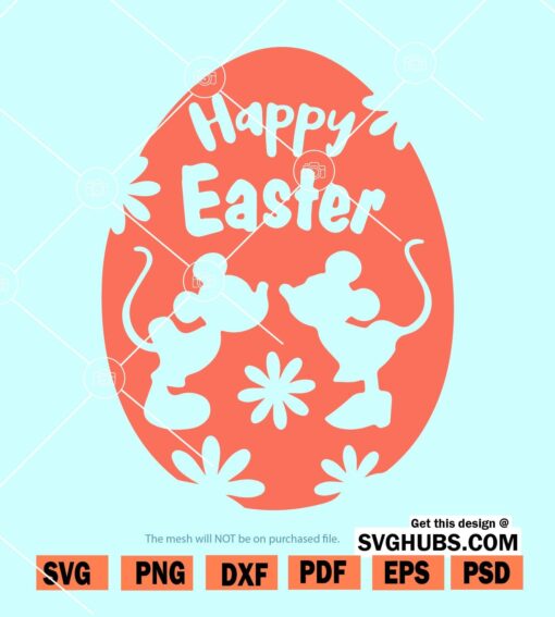 Mickey Minnie Easter Egg SVG