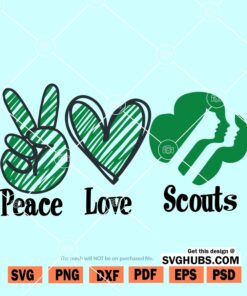 Peace Love Scouts SVG