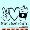 Peace love coffee svg