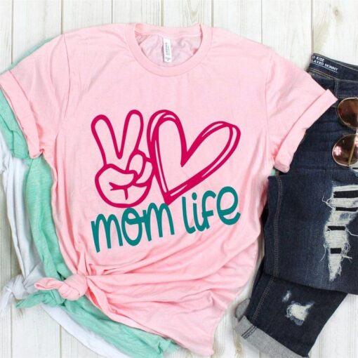 Peace love mom life svg