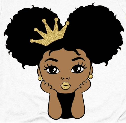 Peekaboo Girl Svg, Princess Svg, Peekaboo svg, Little Afro Queen Svg - Image 2