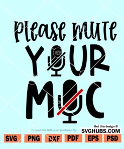 Please mute Your Mic SVG