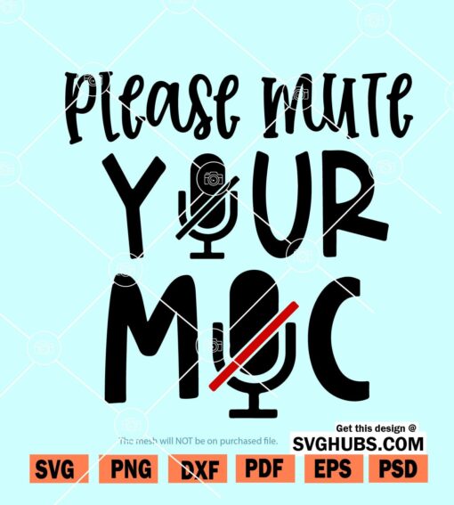 Please mute Your Mic SVG