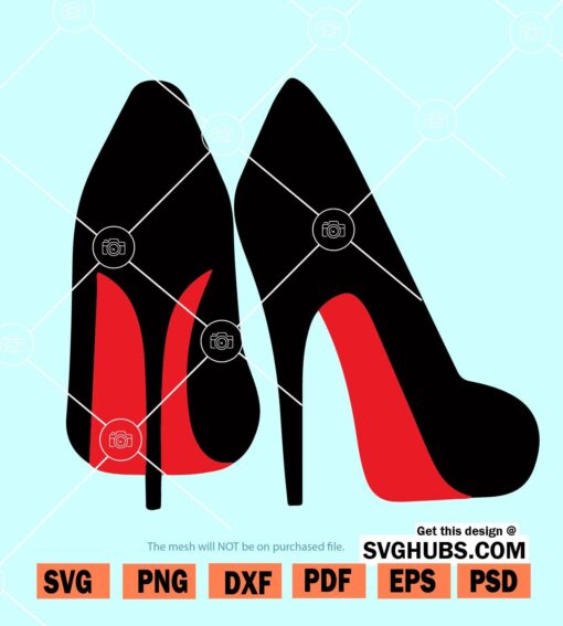 Red Bottom Stiletto heels SVG