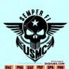 Semper Fi Skull svg