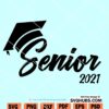 Senior 2021 SVG file