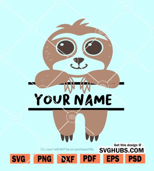 Split sloth SVG