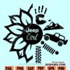 Sunflower Jeep Girl svg