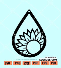 Sunflower earrings svg