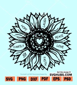 Christian sunflower svg