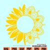 Sunflower mandala svg