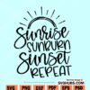 Sunrise Sunburn Sunset Repeat Svg