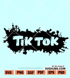Tik Tok Paint Splatter svg