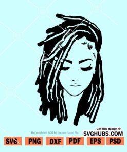 Woman with dreadlocks svg