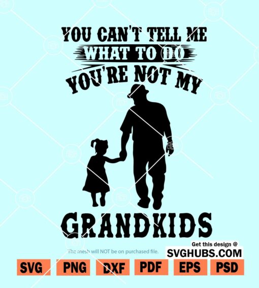 You Can't Tell Me What To Do You're Not My Grandkids svg