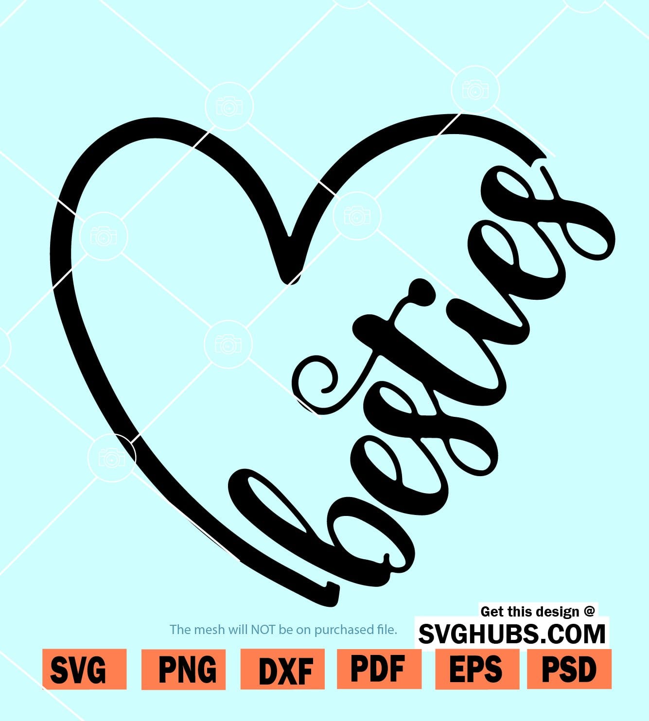 Download Besties Heart Svg Besties Svg Best Friends Svg Svg Hubs