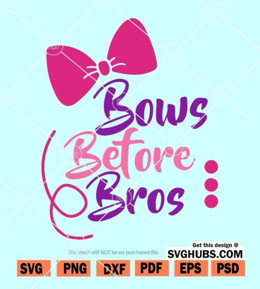 Bows before bros SVG
