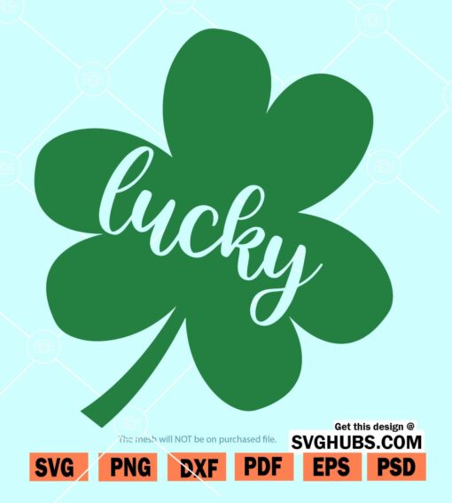 Lucky clover leaf svg