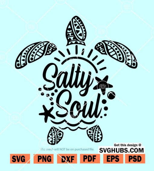 Salty Soul turtle Svg