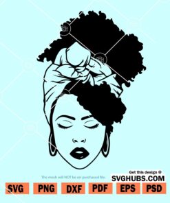 Afro woman with turban svg