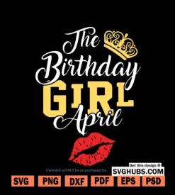 April Girl Birthday SVG
