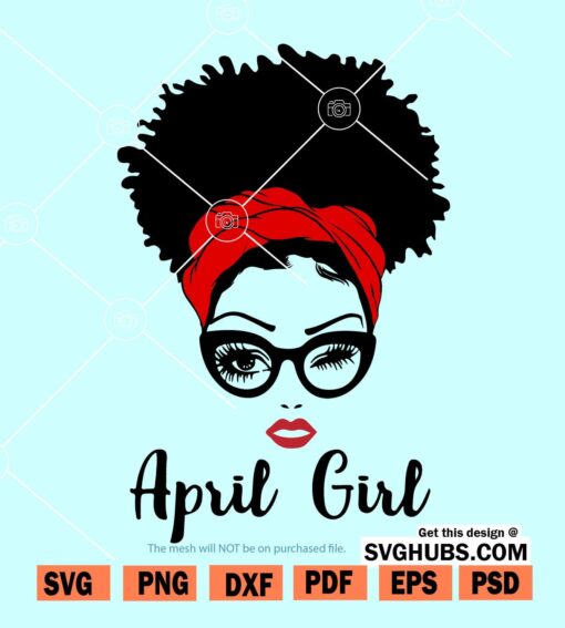 April Girl Birthday SVG