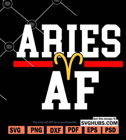 Aries AF SVG file for Cricut