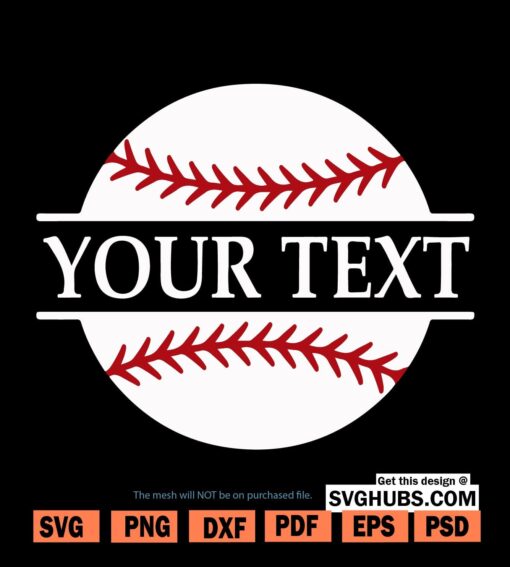 Baseball Ball Split svg