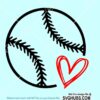Baseball Heart SVG