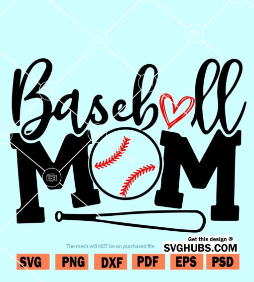 Baseball mom svg