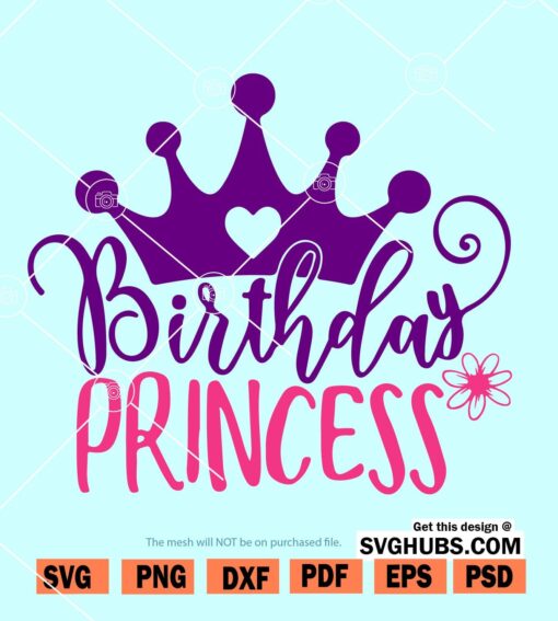 Birthday princess SVG