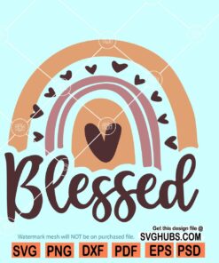 Blessed Rainbow Svg