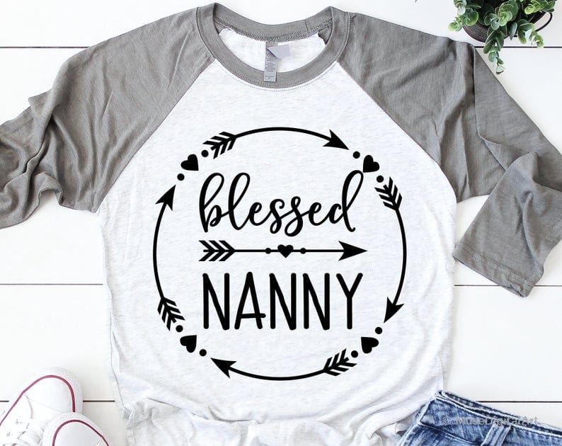 Nanny SVG design - Flower SVG file for Cricut - Nanny shirt SVG