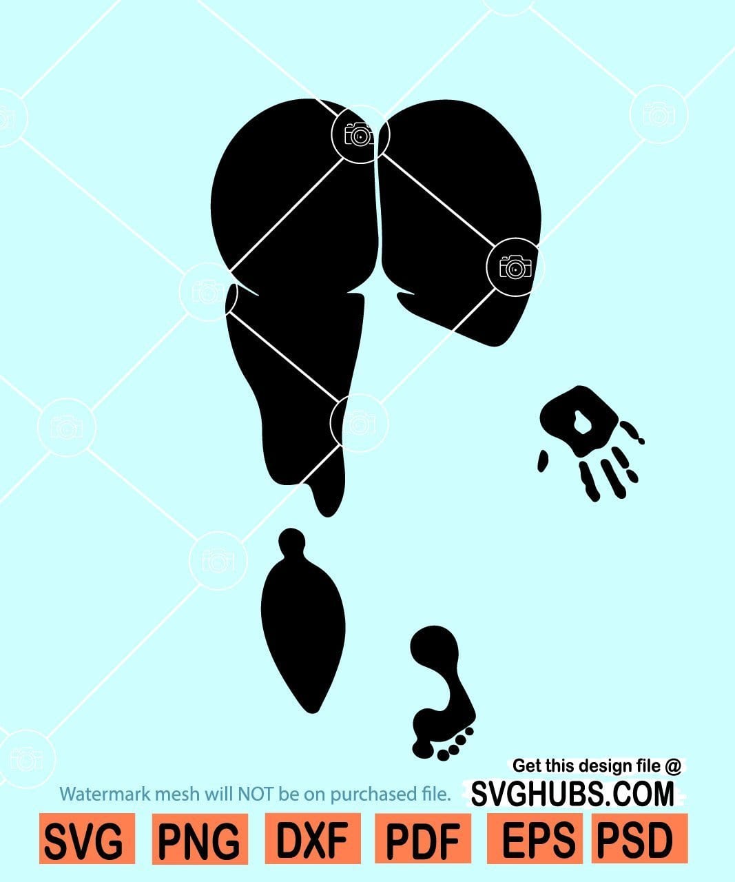Body Art Print SVG, Woman Body Svg, Body Positive, Female Line Art Svg