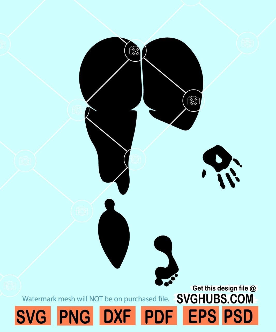 Body Art Woman Svg, Body Positive, Female Line Art Svg